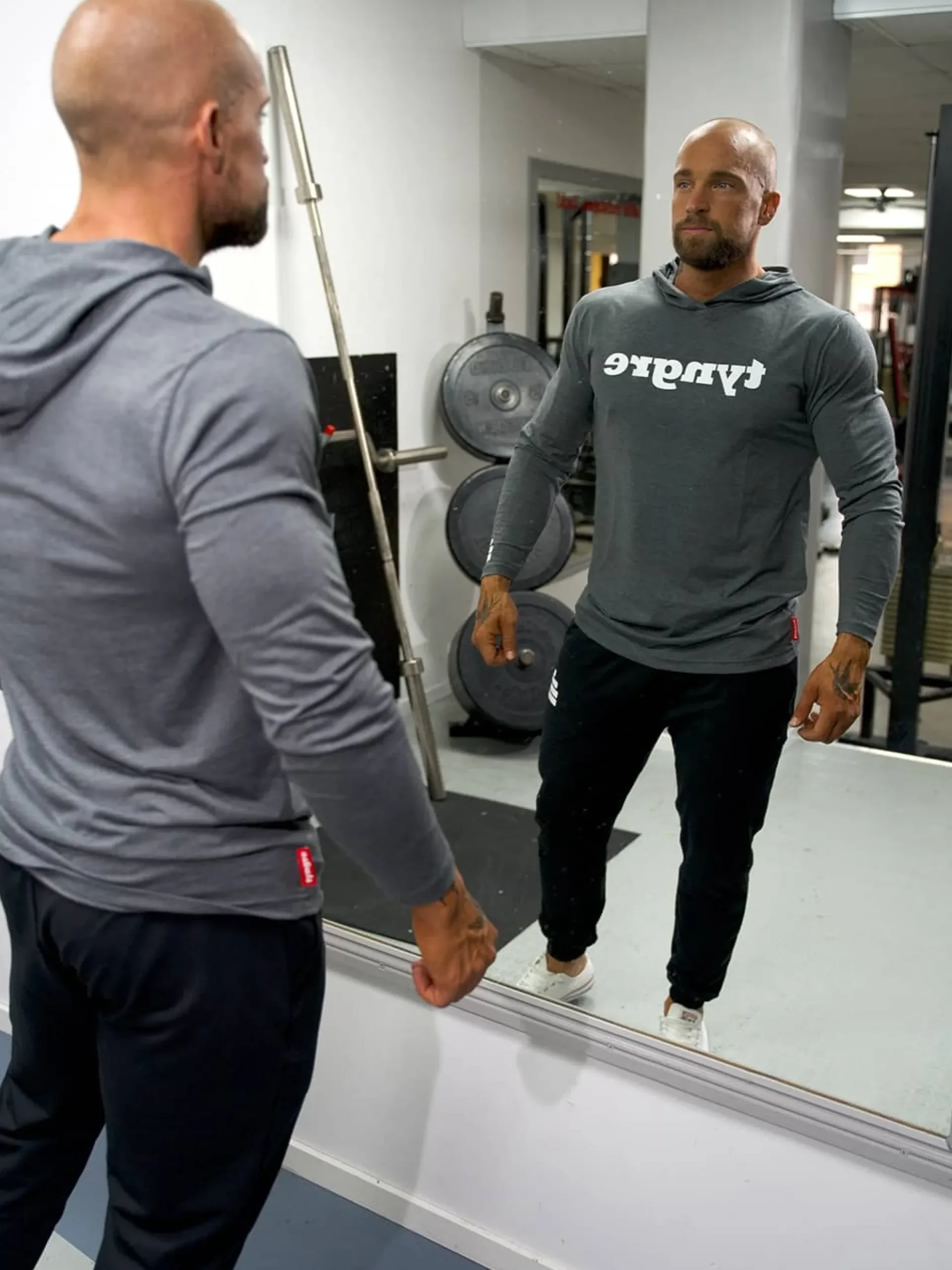 Hoodie Flow Mens Dark Grey