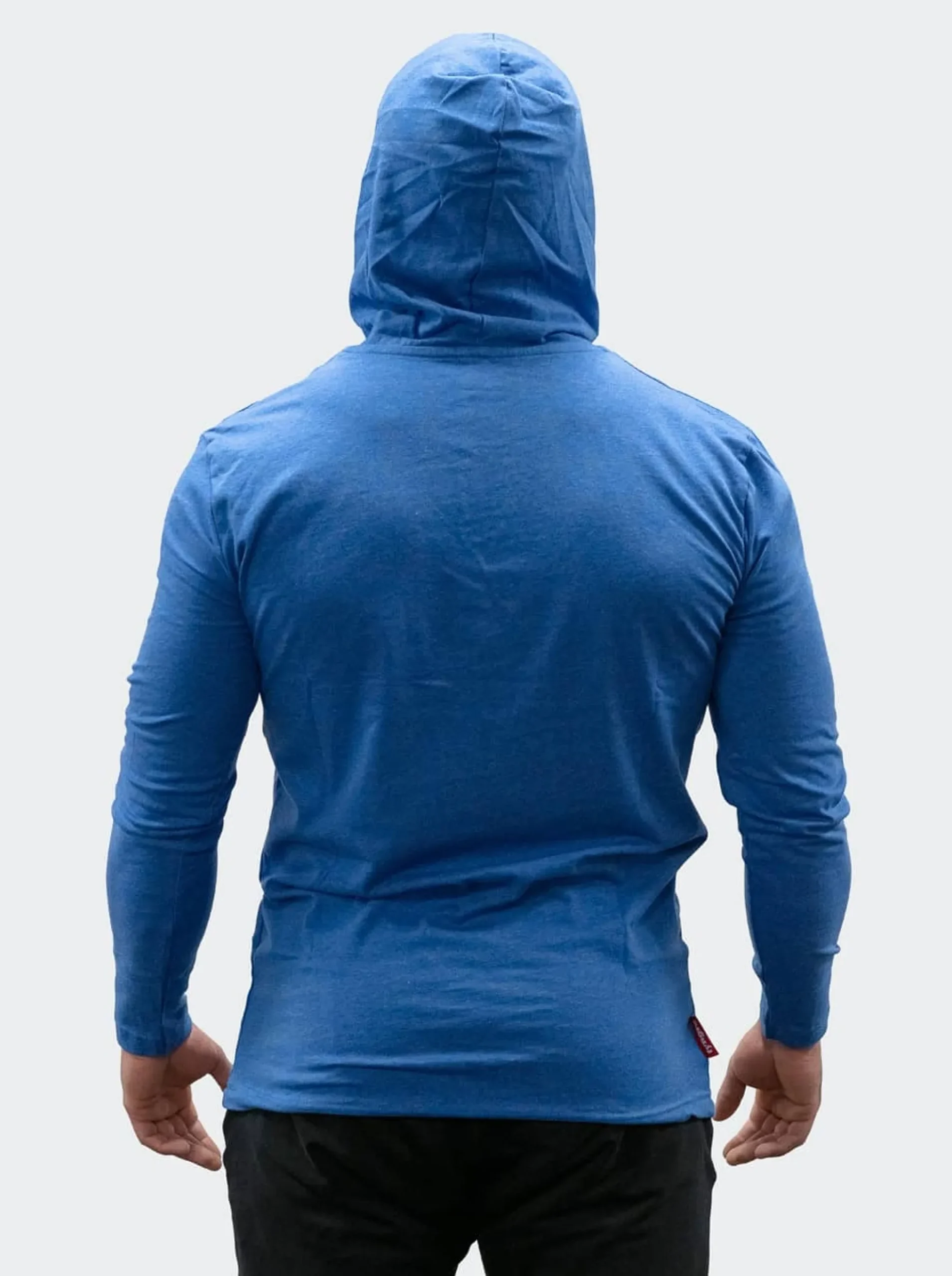 Hoodie Flow Mens Deep Blue Melange