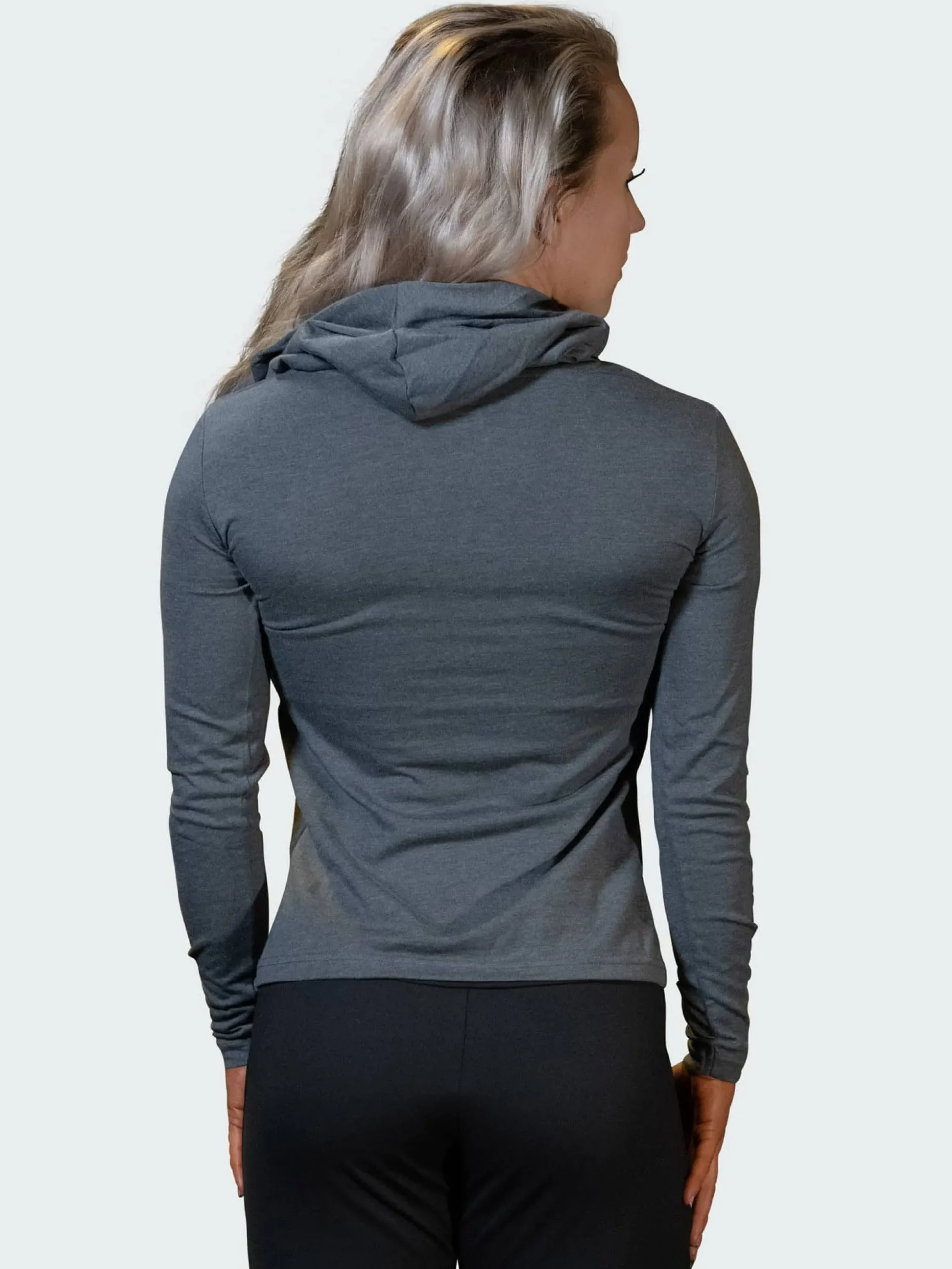 Hoodie Flow Womens Dark Grey