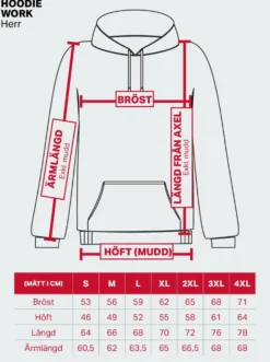 Hoodie Work Mens Black