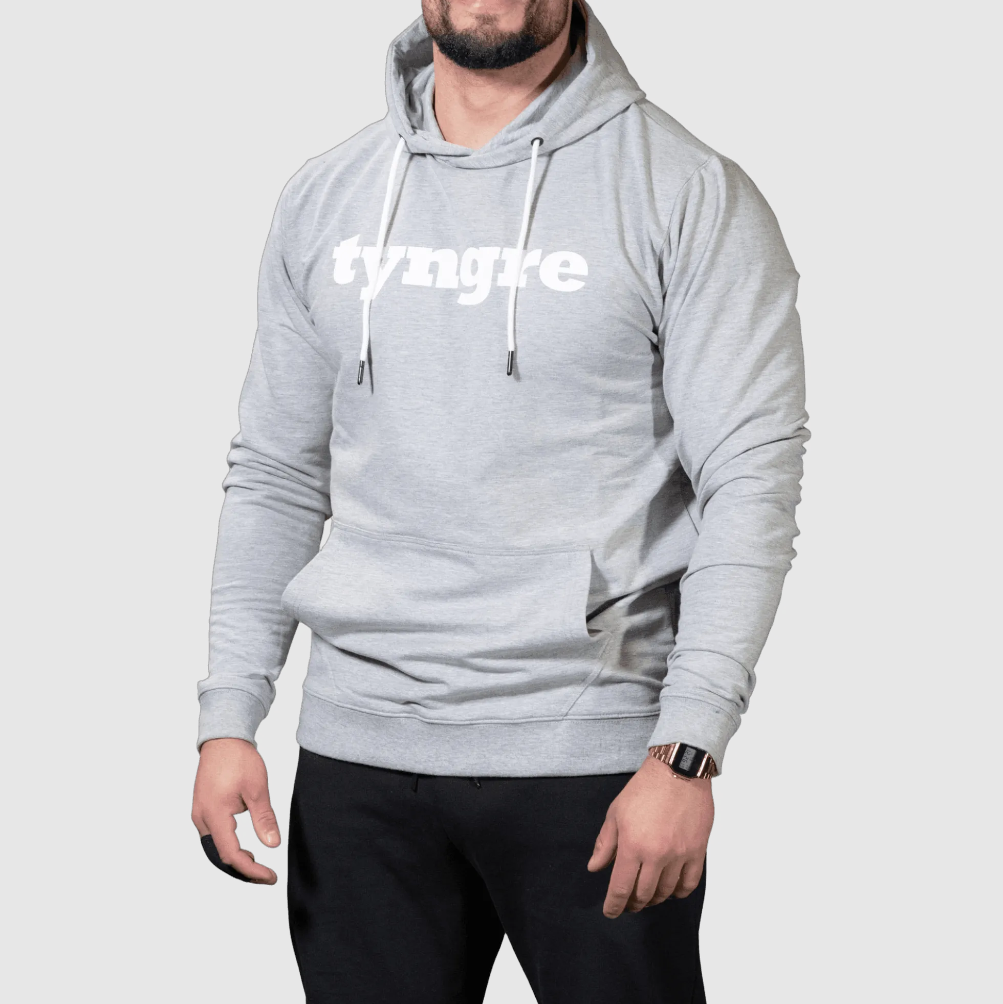 Hoodie Work Mens Light Grey