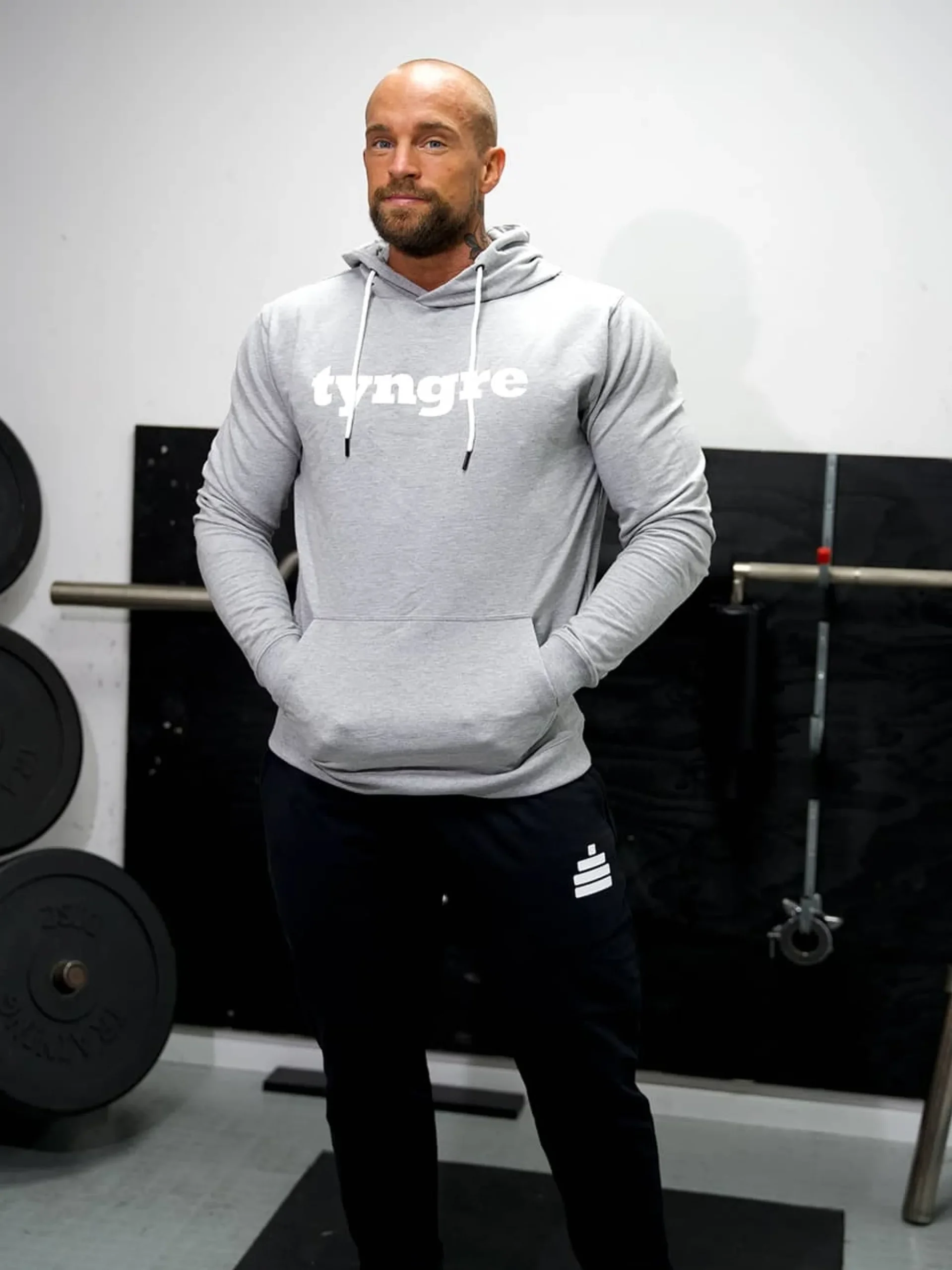 Hoodie Work Mens Light Grey