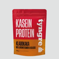 Kasein Kladdkaka med jordnötssmör och kolasås
