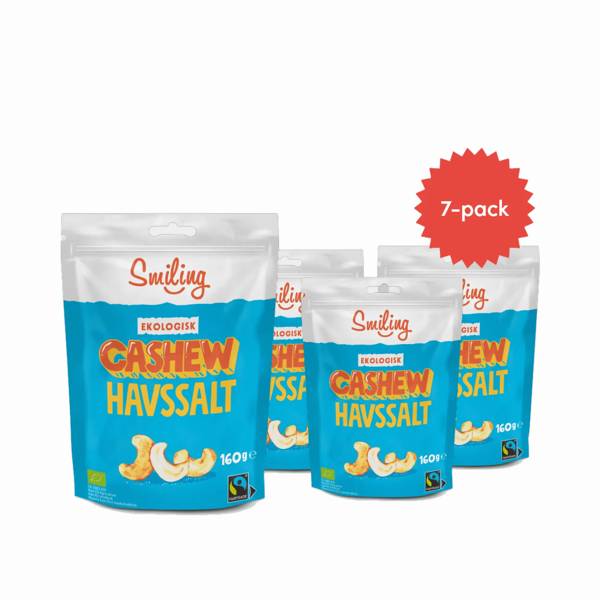 Smiling Cashew Havssalt 160g 7-pack