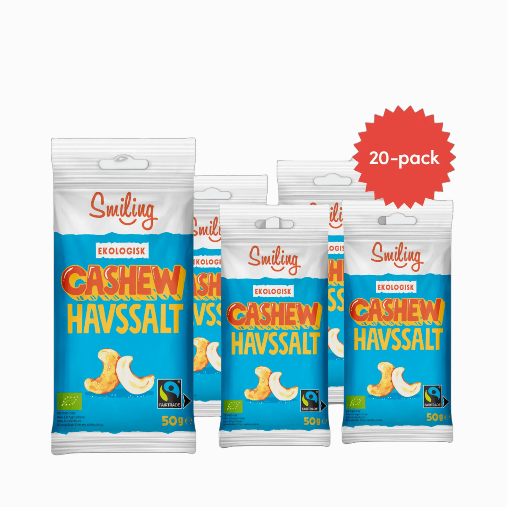 Smiling Cashew Havssalt 50g 20-pack