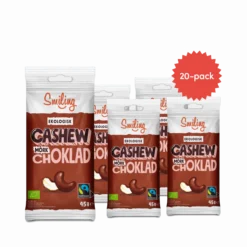 Smiling Cashew Mörk Choklad 45g 20-pack