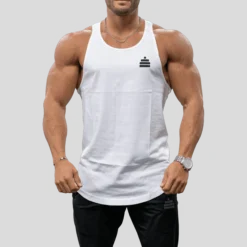 Tank Gains Mens White