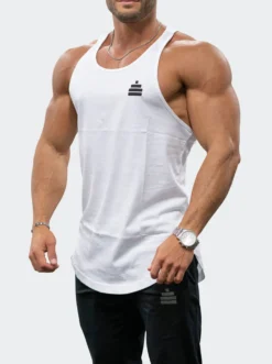 Tank Gains Mens White