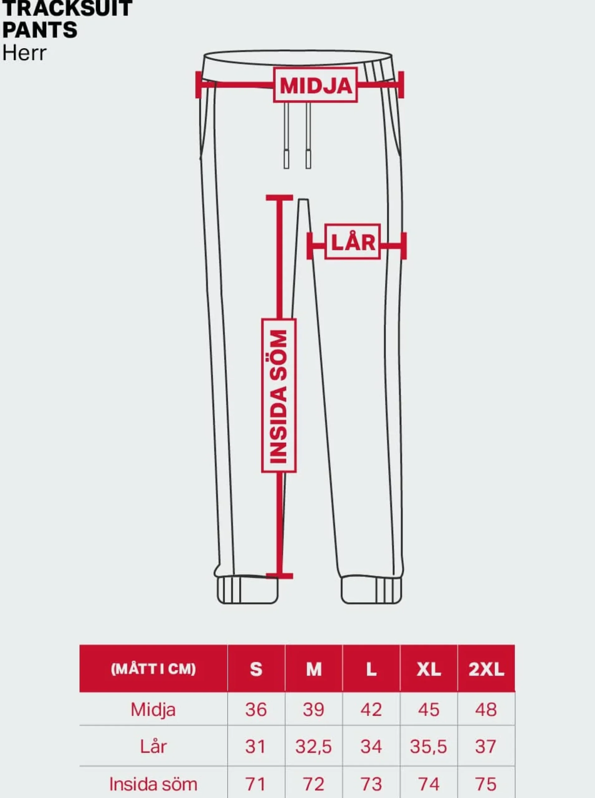 Tracksuit Pants Mens Red
