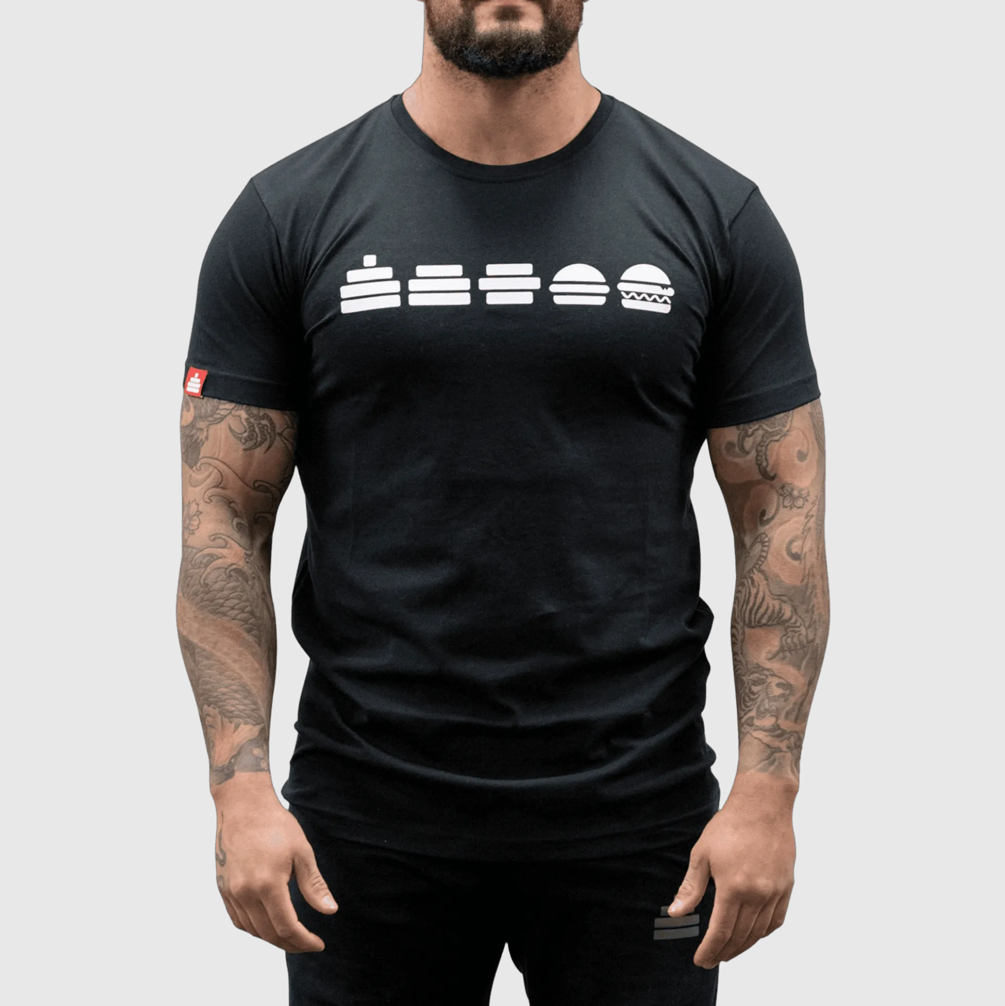 T-Shirt Burgers Mens Black