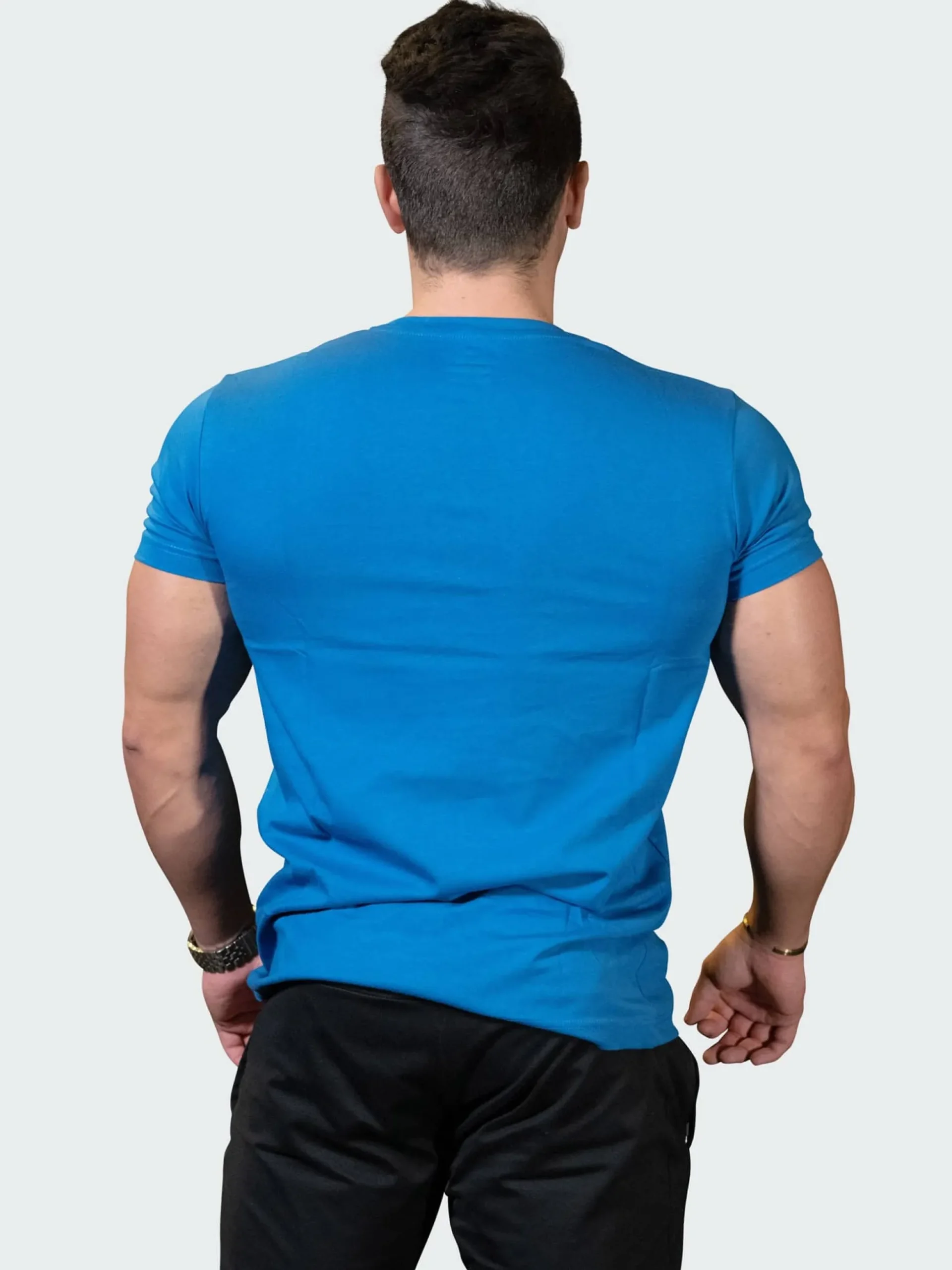 T-Shirt Logo Mens Blue Yellow
