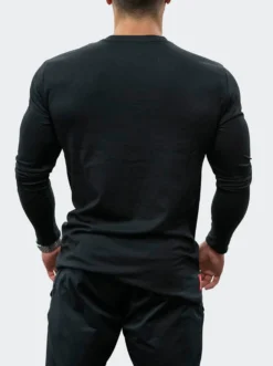 T-Shirt Long Sleeve Mens Black