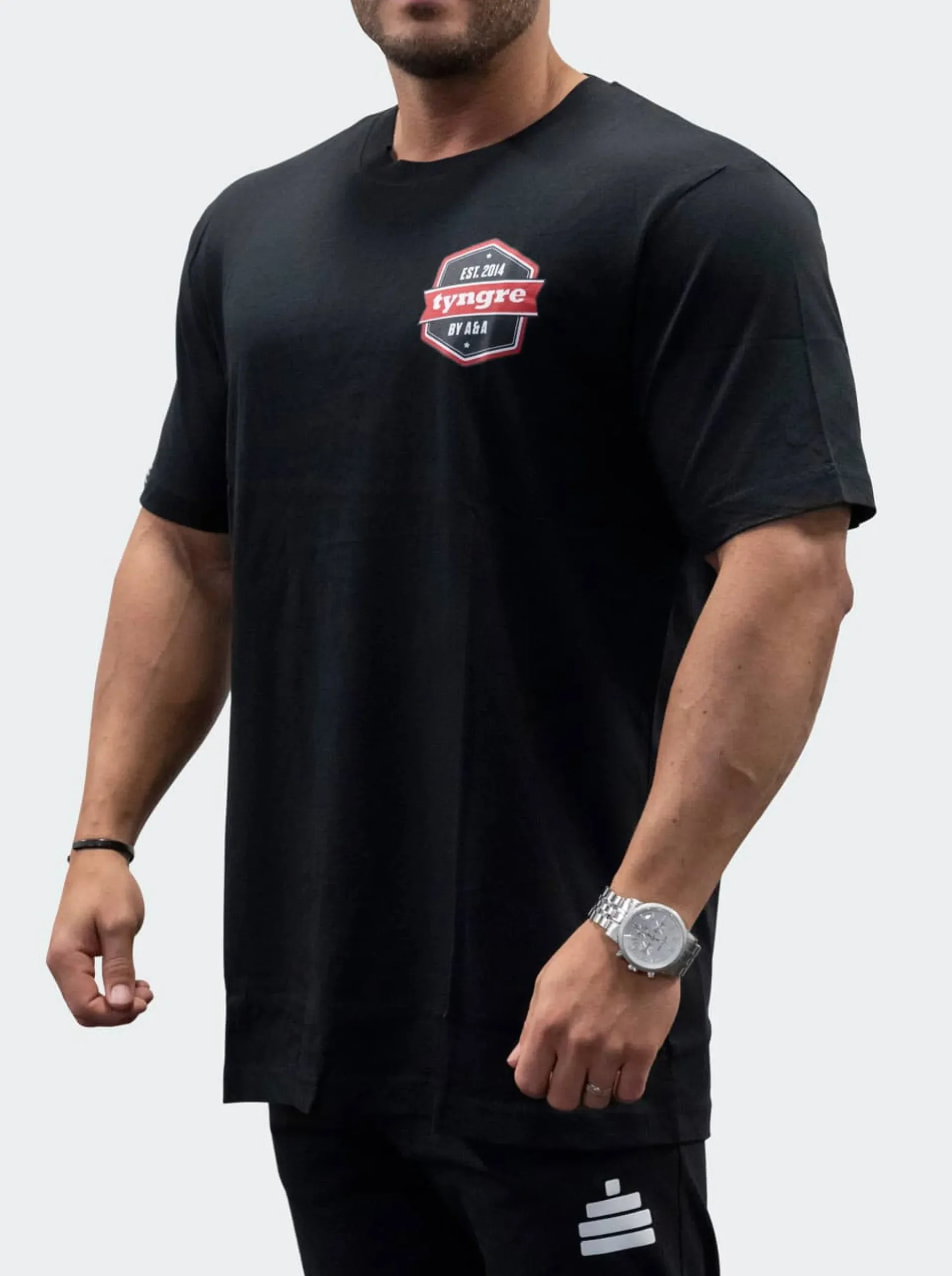 T-Shirt Loose Fit A&A Mens Black