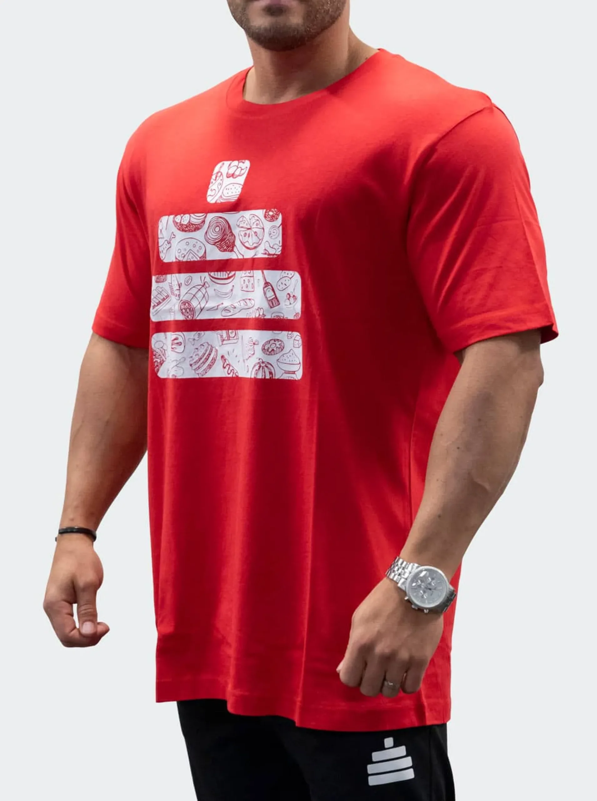 T-Shirt Loose Fit Food Mens Red