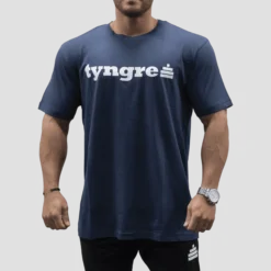 T-Shirt Loose Fit Logo Mens Navy