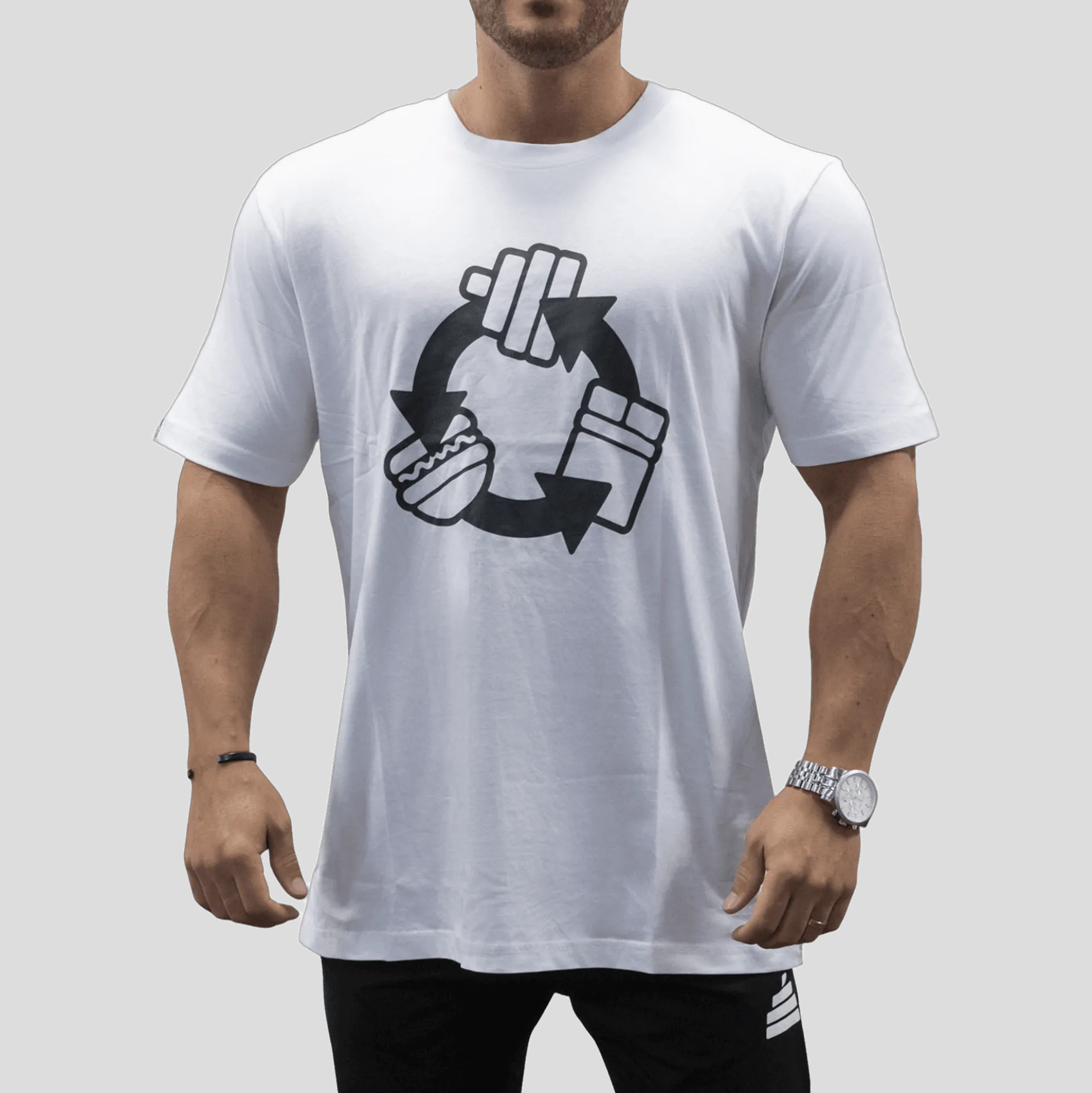 T-Shirt Loose Fit Repeat Mens White