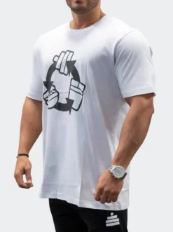 T-Shirt Loose Fit Repeat Mens White