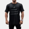 T-Shirt Loose Fit Silhouette Mens Black/Silver