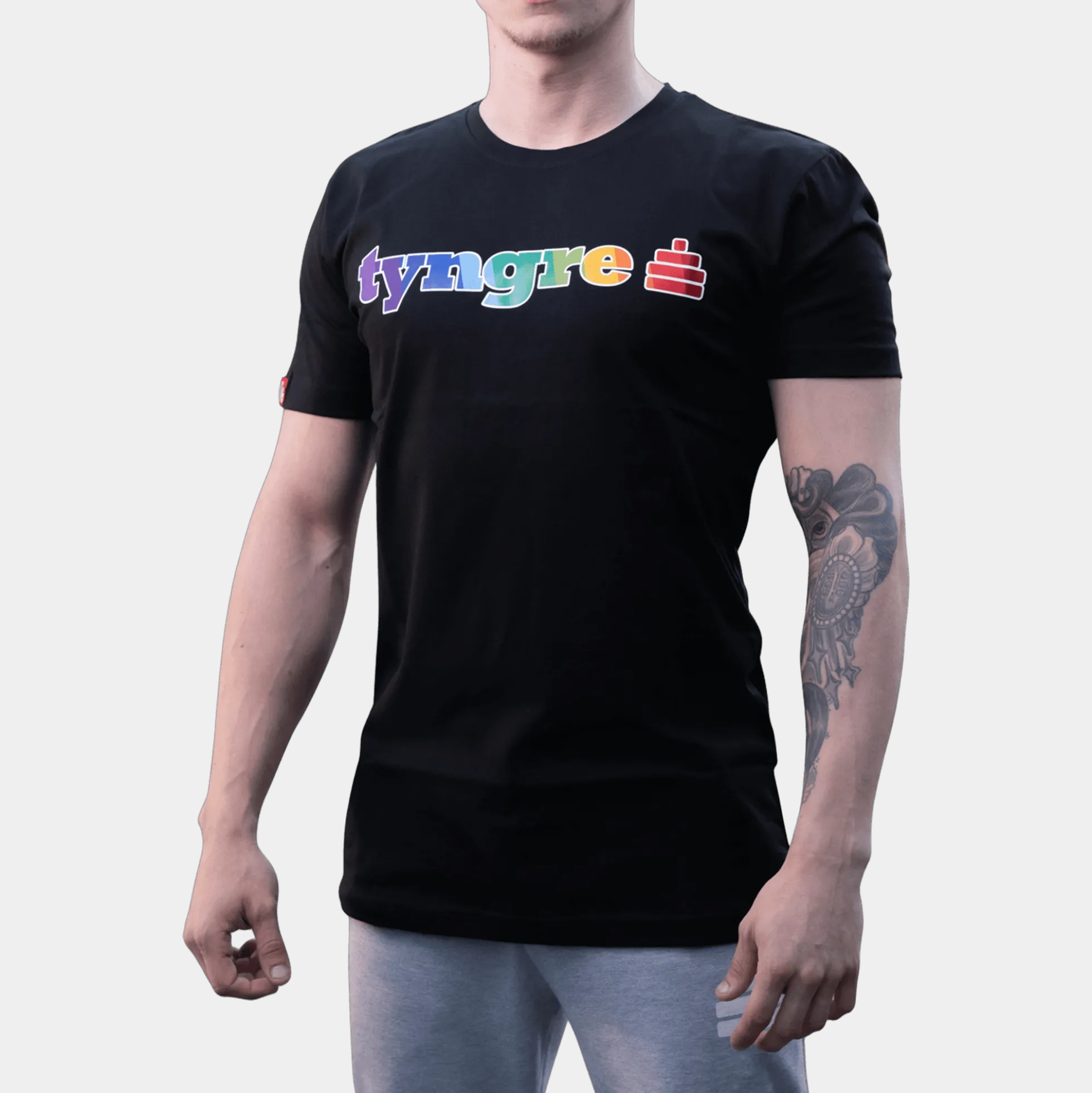 T-Shirt Rainbow Mens Black