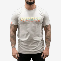 T-Shirt Retro Mens Warm Grey