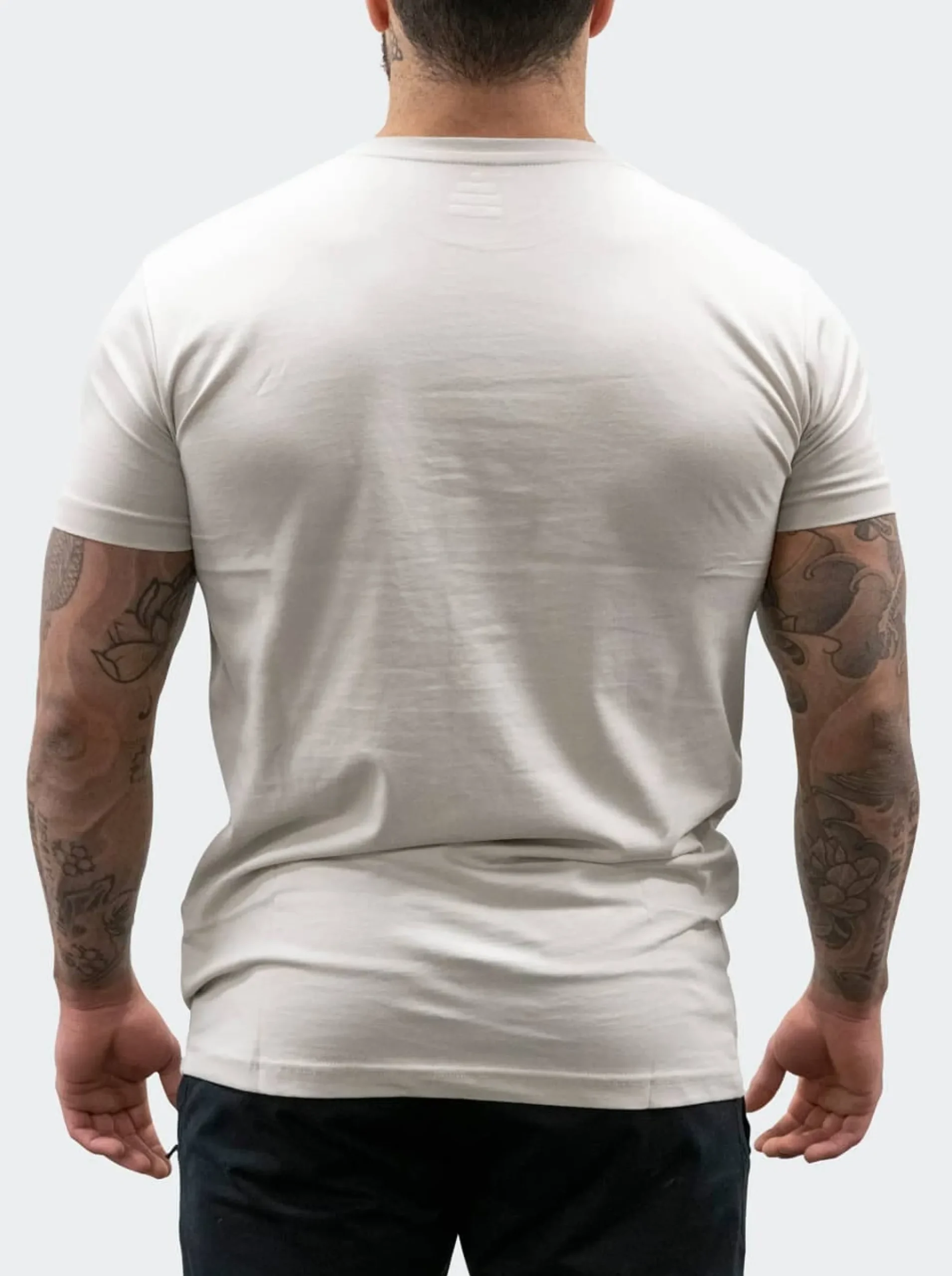T-Shirt Retro Mens Warm Grey
