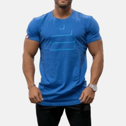 T-Shirt Silhouette Mens Deep Blue Melange