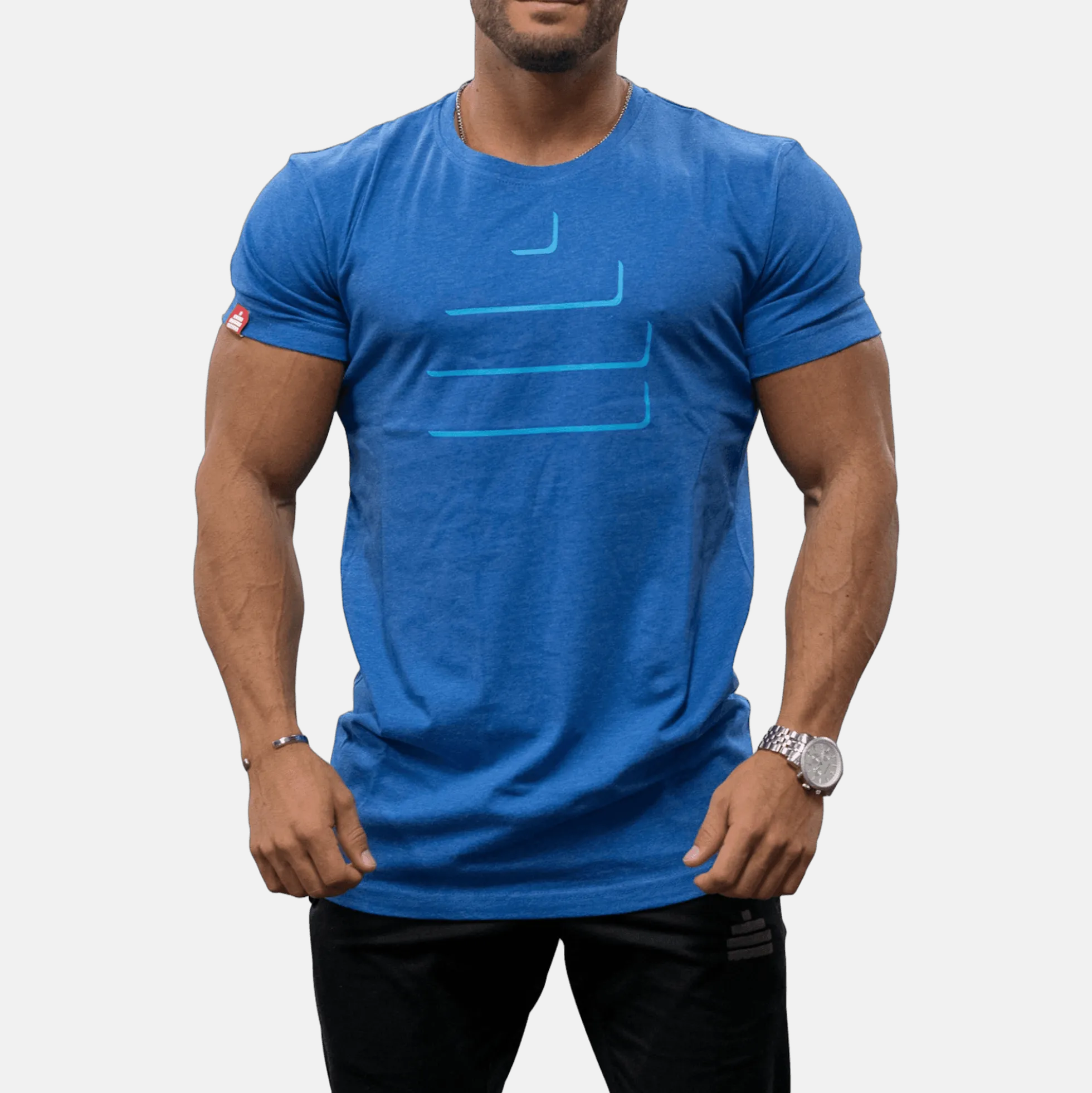 T-Shirt Silhouette Mens Deep Blue Melange