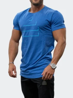 T-Shirt Silhouette Mens Deep Blue Melange