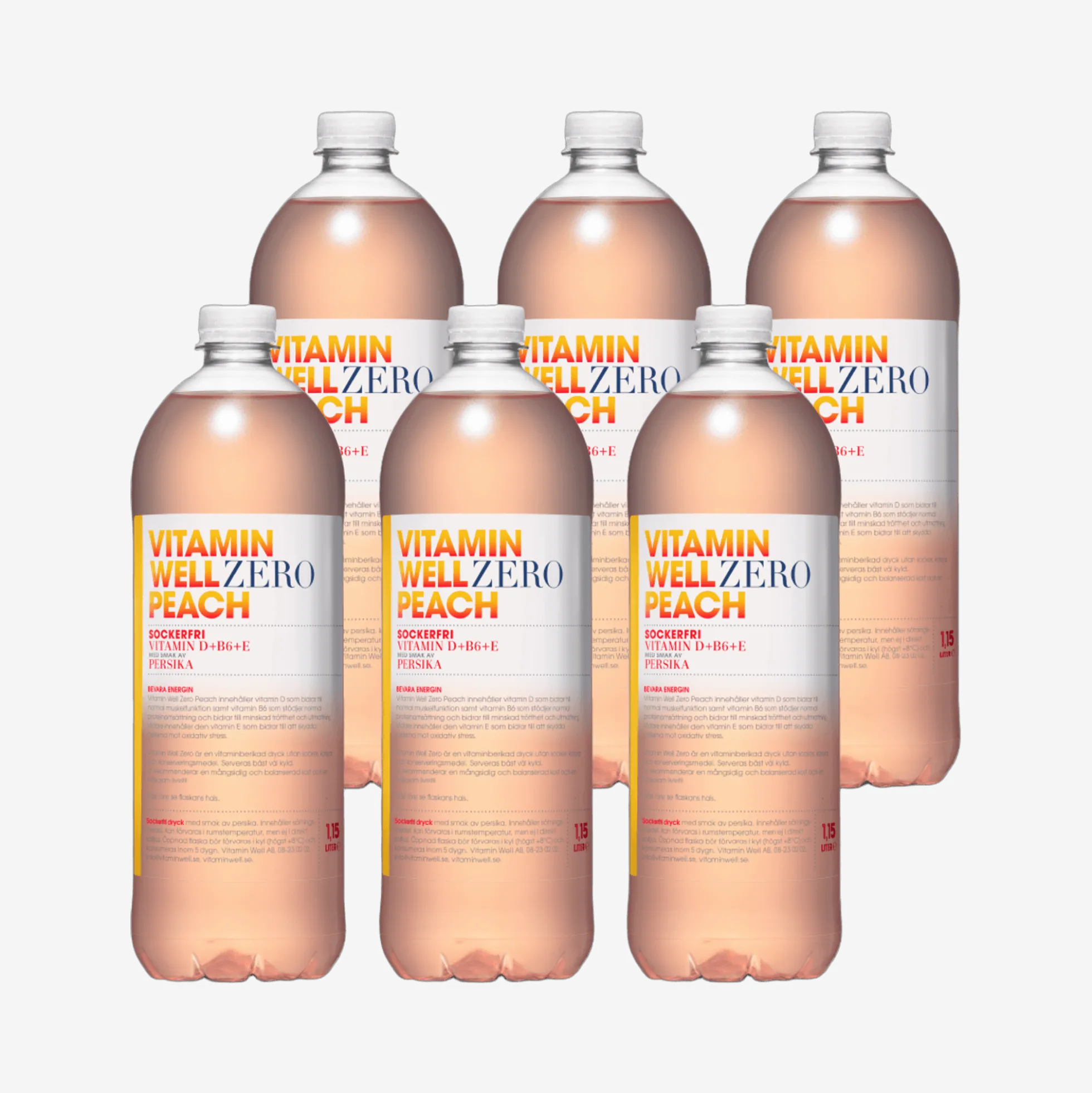 Vitamin Well Zero Peach Family Size 6-pack